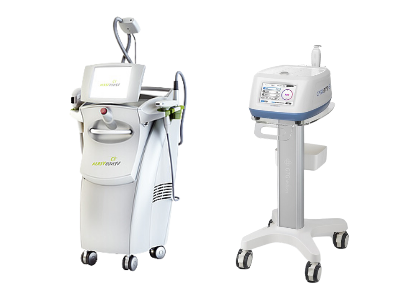 美白フォトとケアシスの機械画像